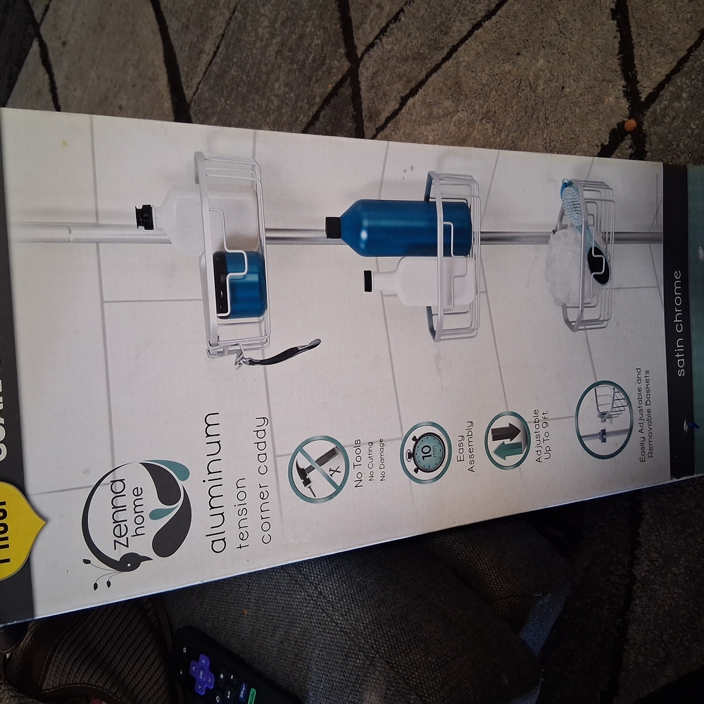 Satin Chrome Tension Corner Caddy